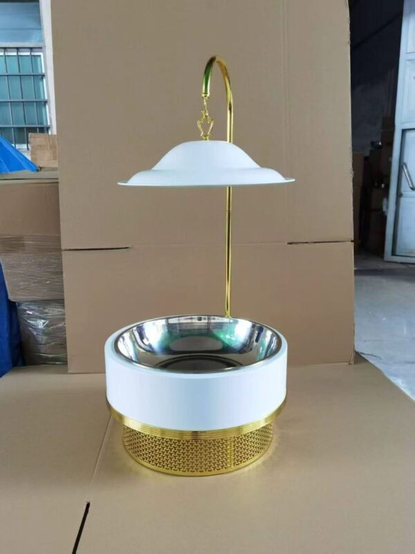 Arabian white and gold dish