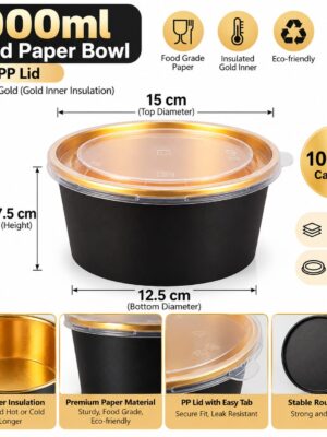 Black gold  dispo round  1000ml (50pcs)