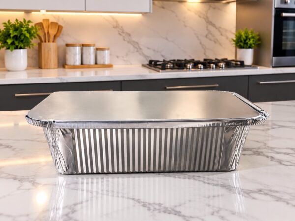 Aluminium foil container with lid (50pcs)