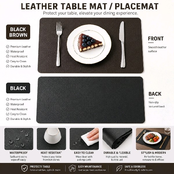 Leather table mat