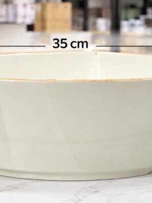 Cream salad bowl