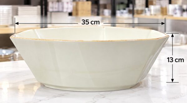 Cream salad bowl