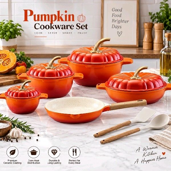 Pumpkin Castiron Set