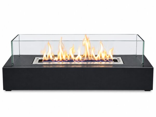 Rectangular Ethanol flame black